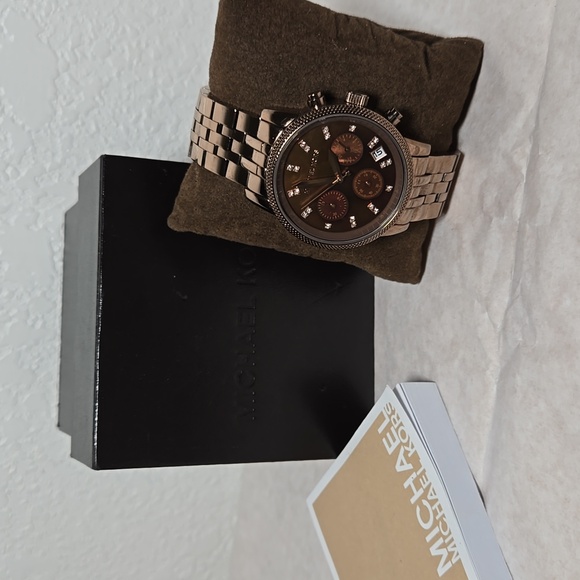 Michael Kors Ritz Chronograph Bronze Watch MK5547 - Picture 1 of 12